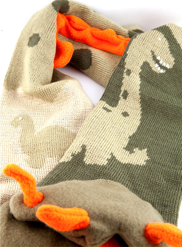 Youth Knit Dinosaur Scarf