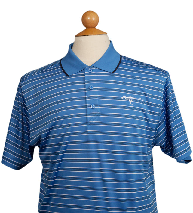 Men's Striped T. rex Polo Shirt
