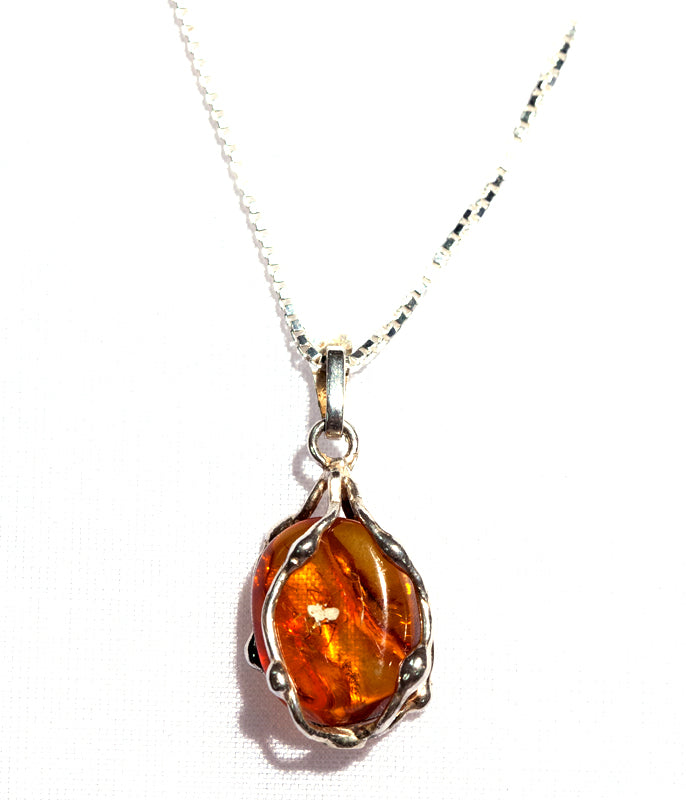 Amber Insect Necklace