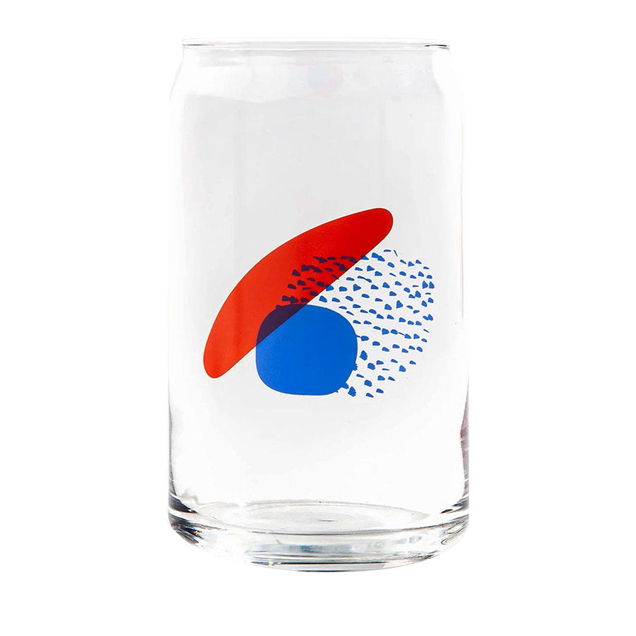 Blue and Red Drinking Glass