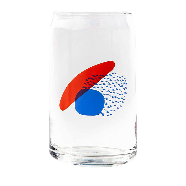 Blue and Red Drinking Glass