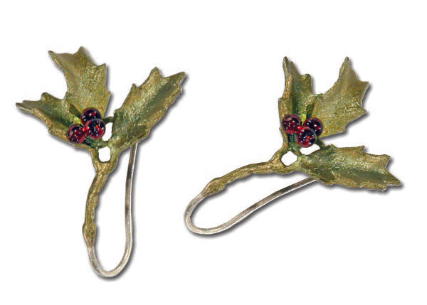 Holly Garnet Earrings by Michael Michaud