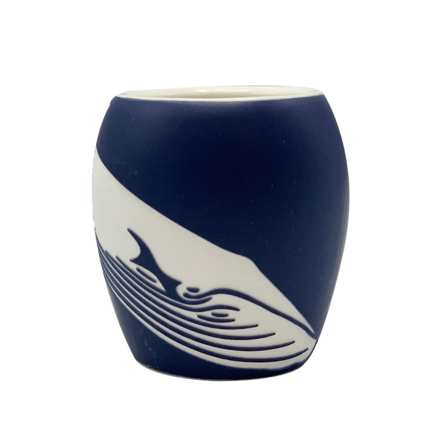 Ceramic Blue Whale Commemorative Shot Glass