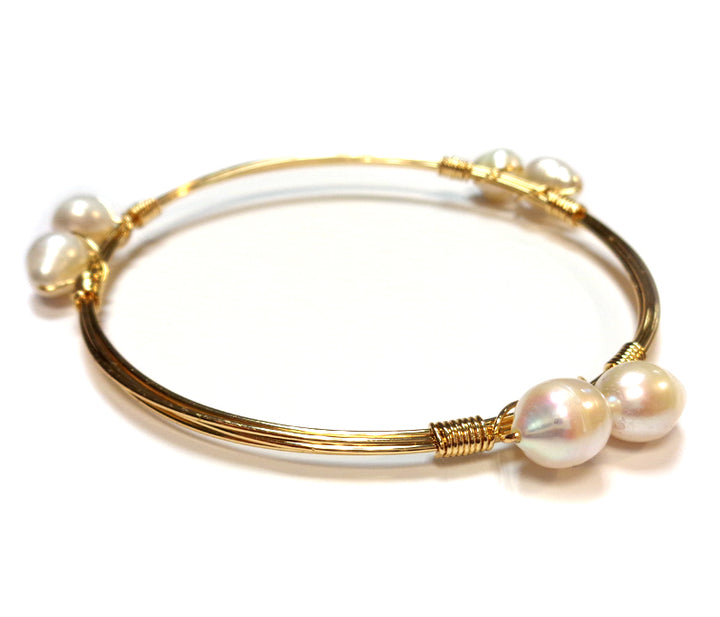 Dyed Agate and Pearl Bracelets