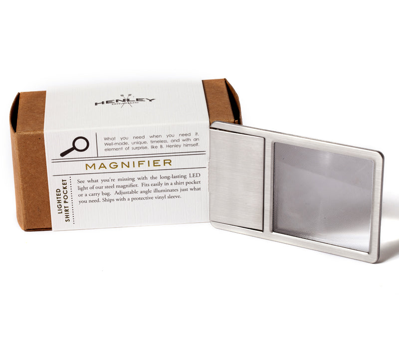 Henley Brands Steel Magnifier Light