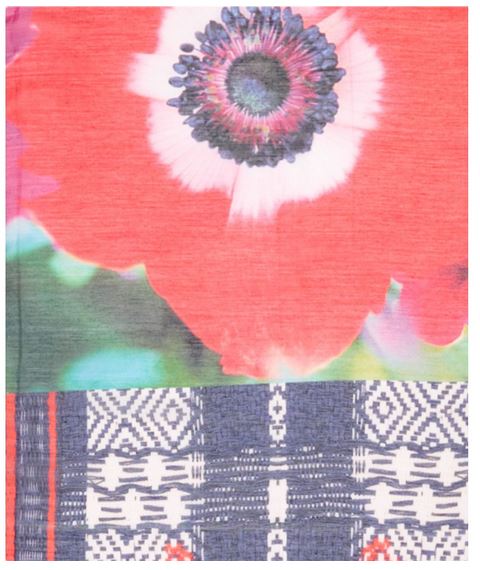 Digital Mambo Flowers Oblong Wrap