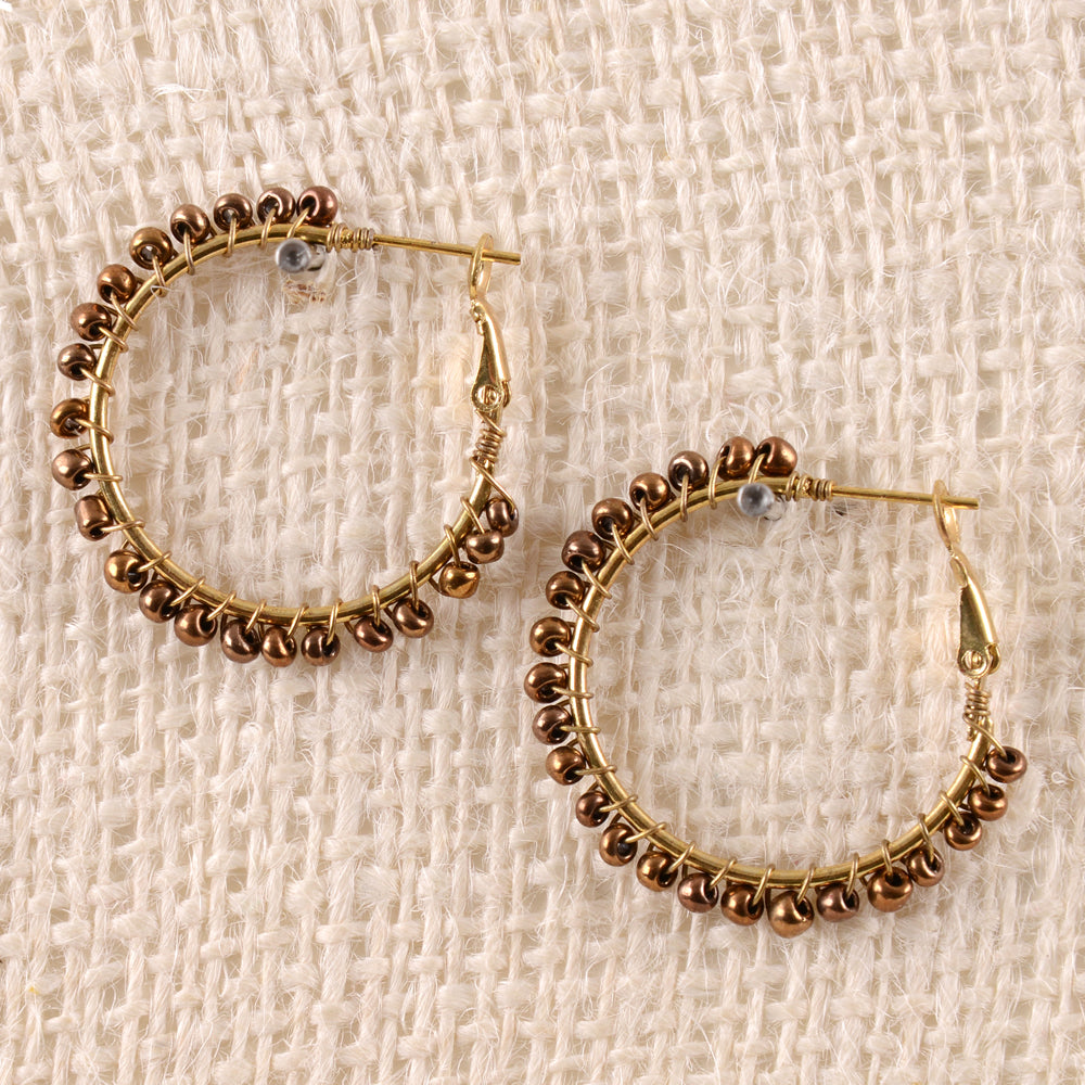 Beaded Hoop Earrings