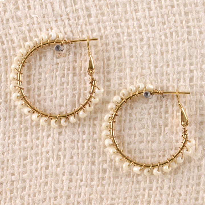 Beaded Hoop Earrings