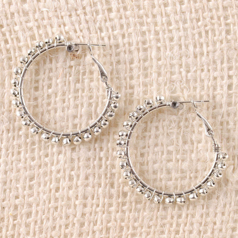 Beaded Hoop Earrings