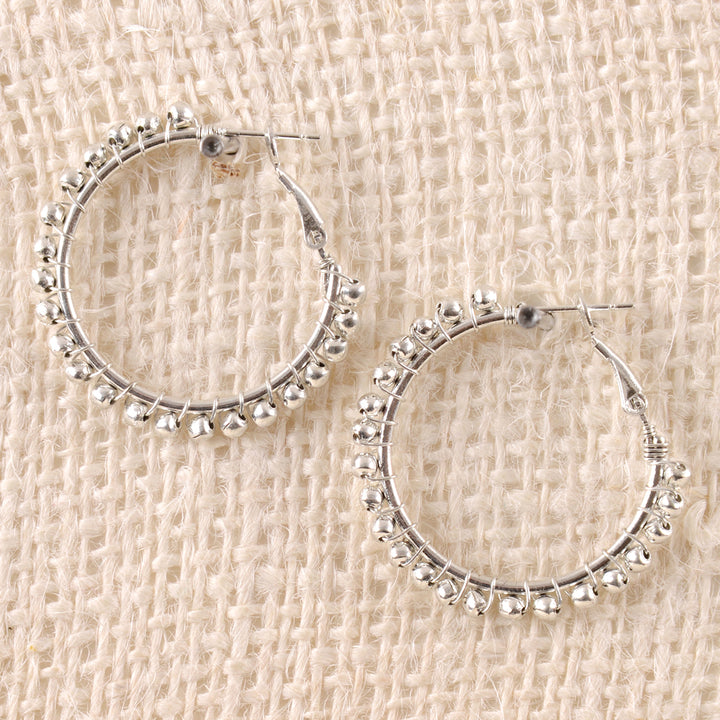 Beaded Hoop Earrings
