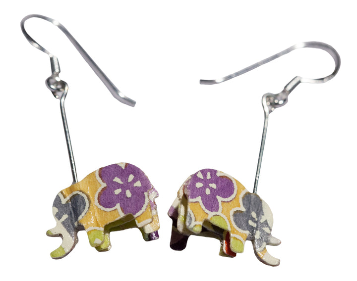 Elephant Washi Paper Earrings