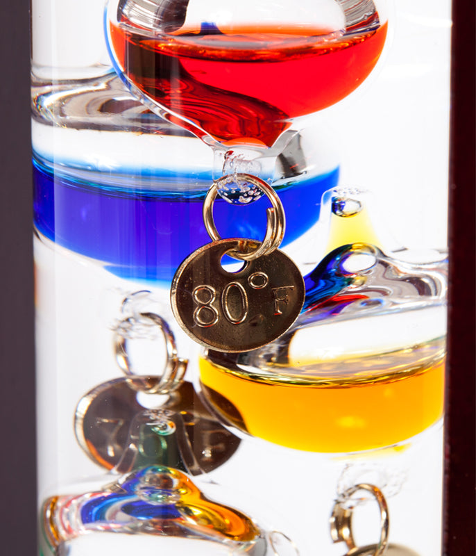 Wood Encased Galileo Thermometer