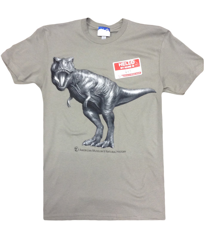 Adult ''Hello My Name Is'' T. rex Tee