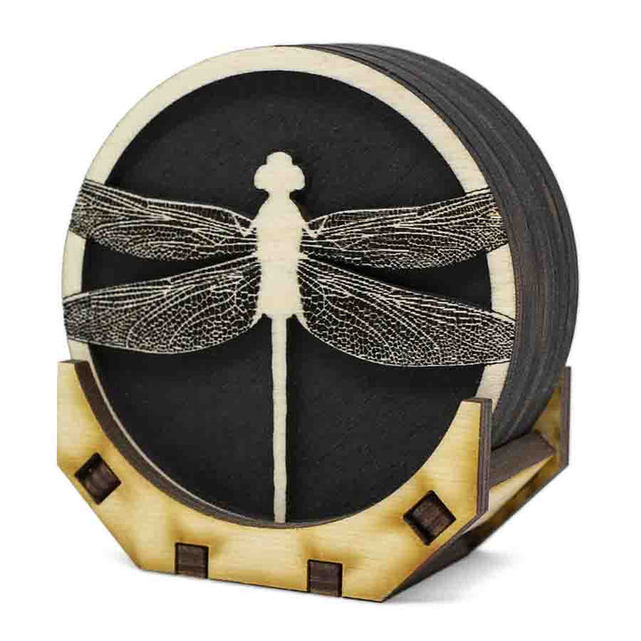 Lasercut Wood Coasters, Set of 4