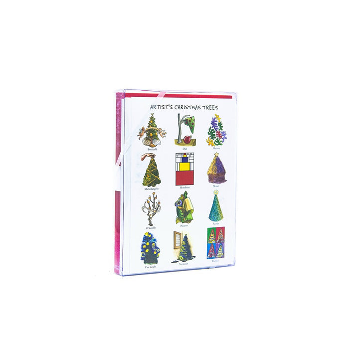 Artist's Christmas Trees Holiday Card Set