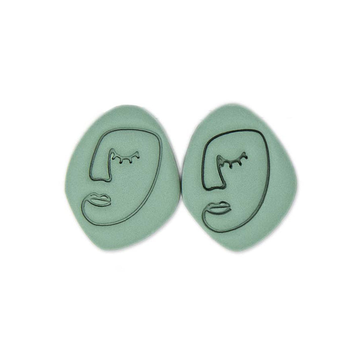 Face Stud Earrings