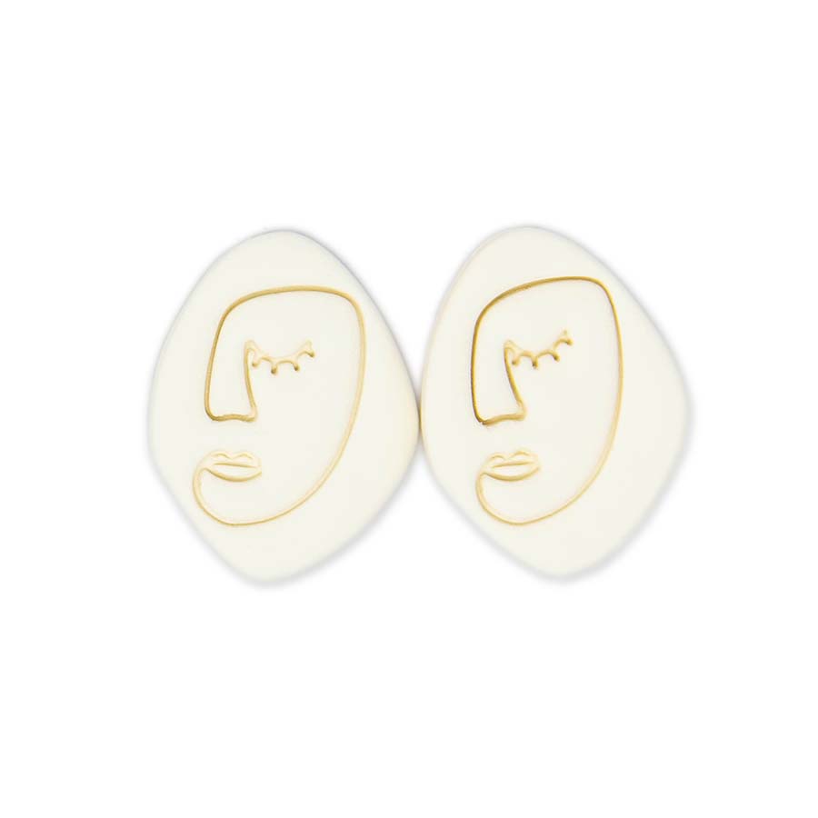 Face Stud Earrings