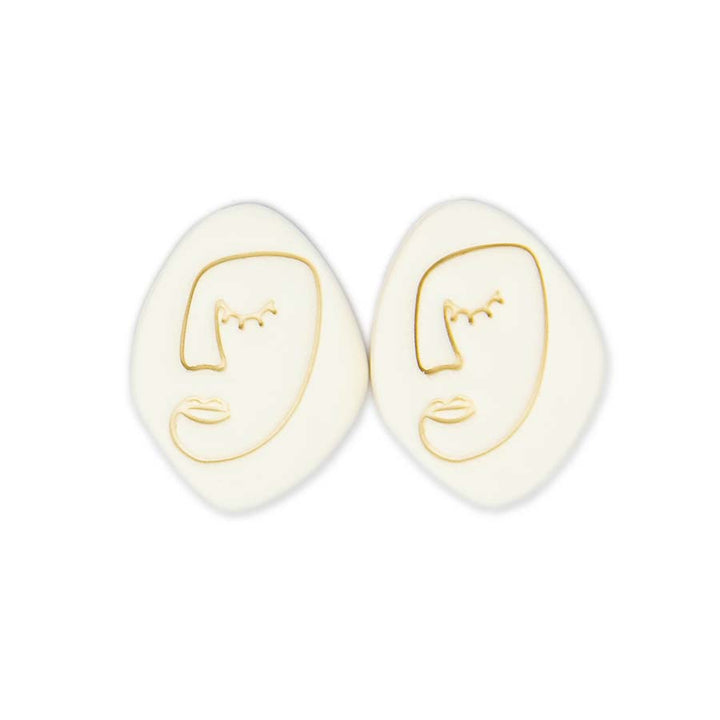 Face Stud Earrings