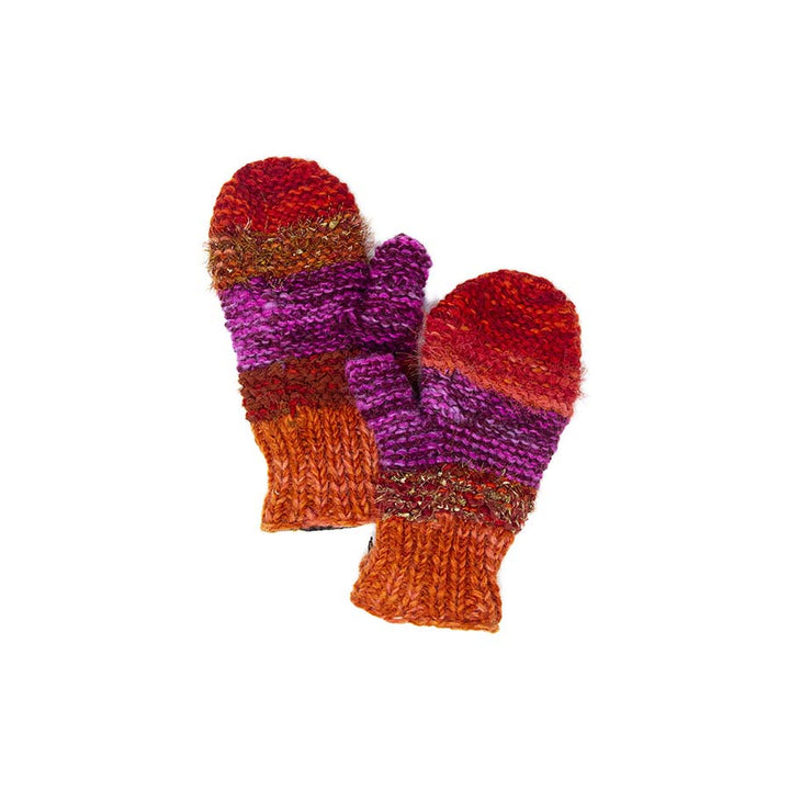 Orange Wool Mittens