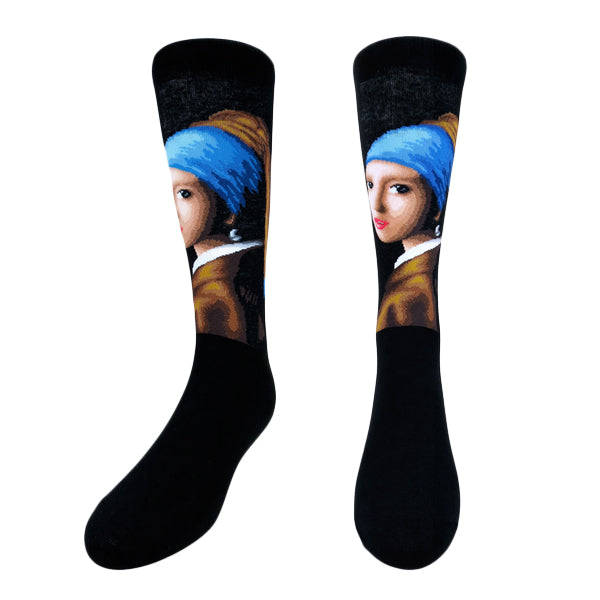 Vermeer Girl With A Pearl Earring, Masterpiece Socks
