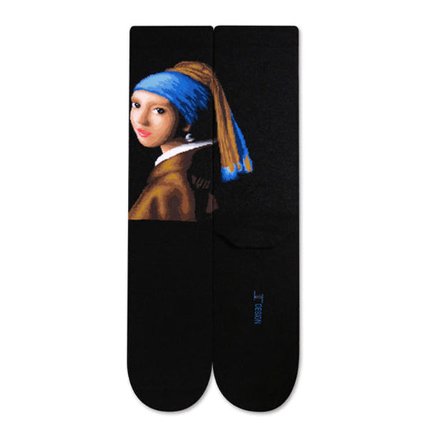 Vermeer Girl With A Pearl Earring, Masterpiece Socks