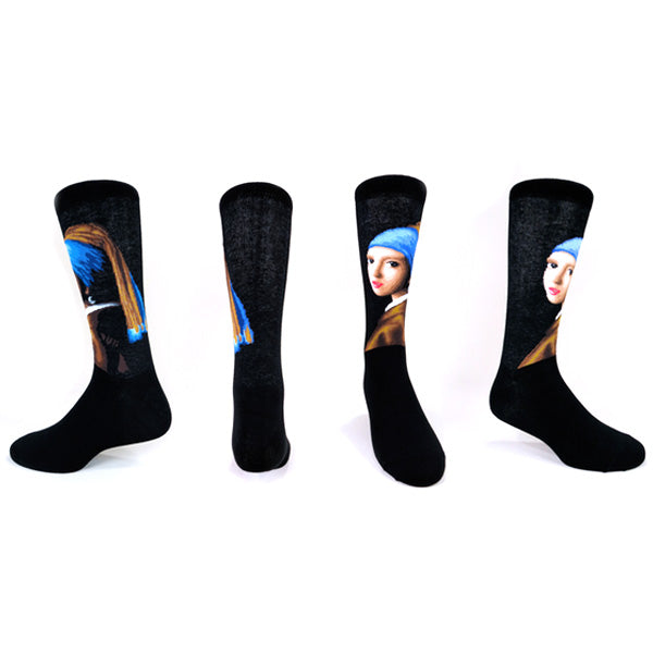 Vermeer Girl With A Pearl Earring, Masterpiece Socks