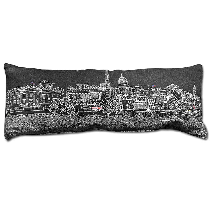 Washington DC Embroidered Pillow