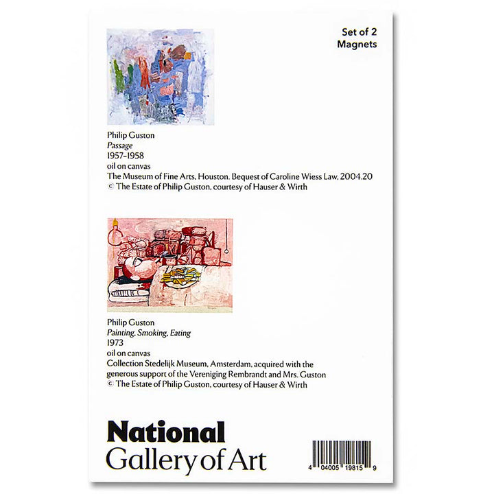 Philip Guston, Passage and Painting, Smoking, Eating, Set of 2 Magnets