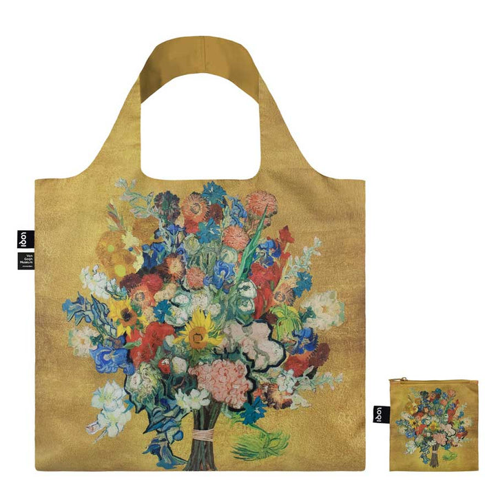 Van Gogh: Flower Pattern, Foldable Tote Bag