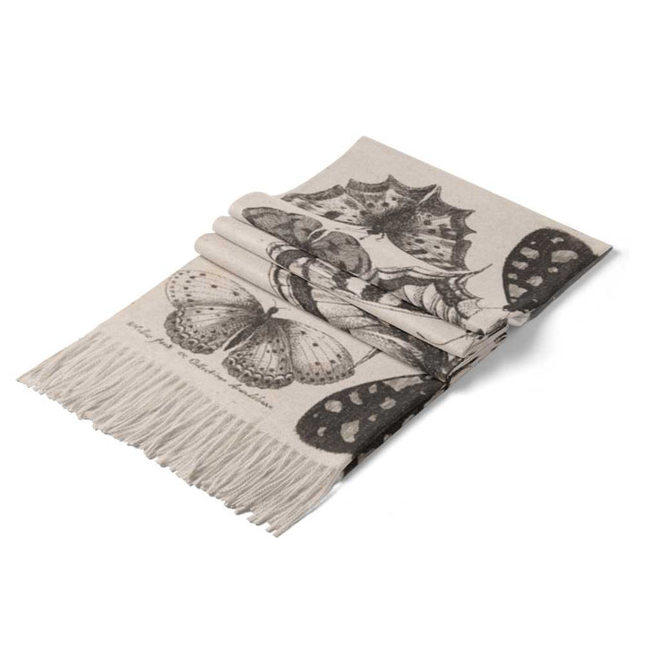 Wenceslaus Hollar, Five Butterflies, a Moth, a Beetle, and a Spider Scarf