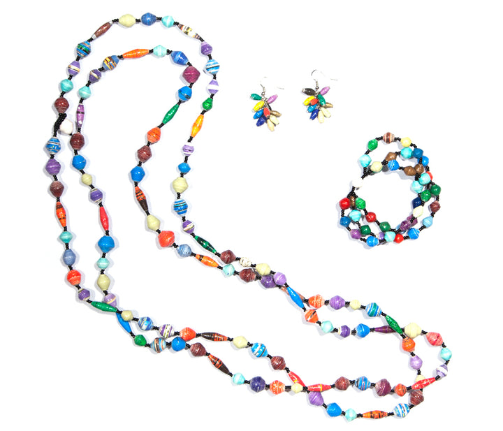 Recycled Bead Jewelry Set