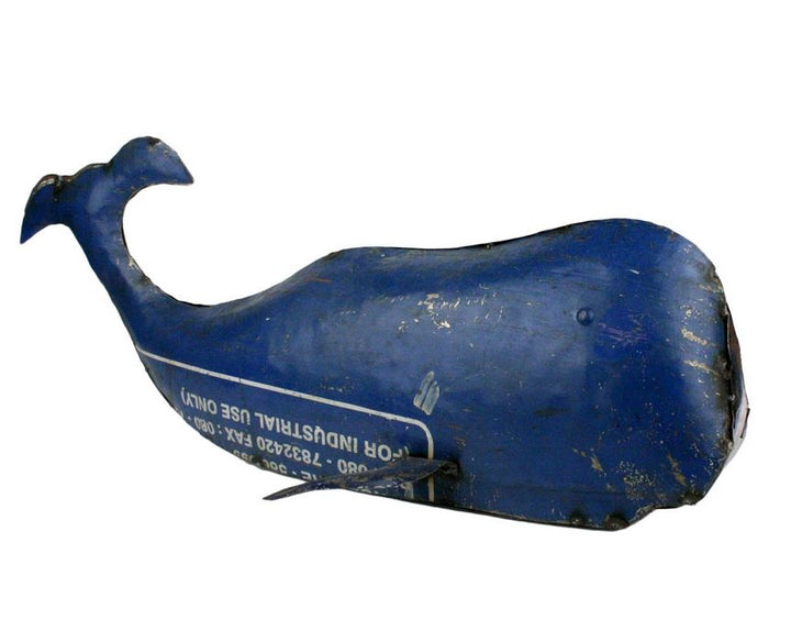 19.5'' Recycled Metal Whale