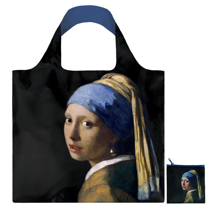 Johannes Vermeer, Girl with a Pearl Earring, Foldable Tote Bag