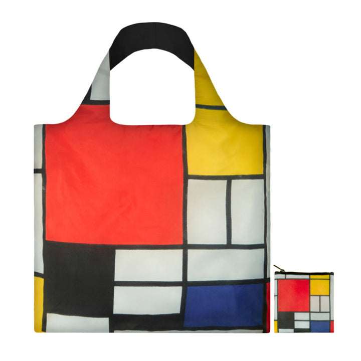 Piet Mondrian, Composition with Large Red Plane, Yellow, Black, Grey and Blue, Foldable Tote Bag
