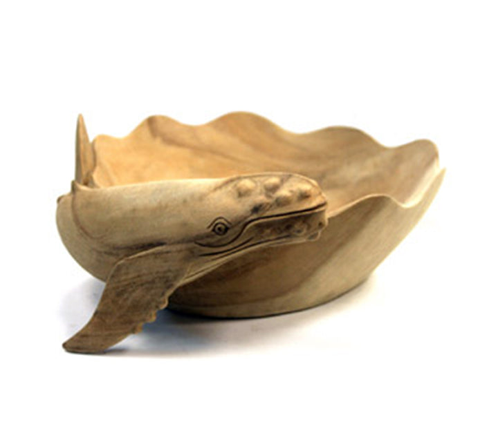 Hand Carved Humpback Whale Bowl