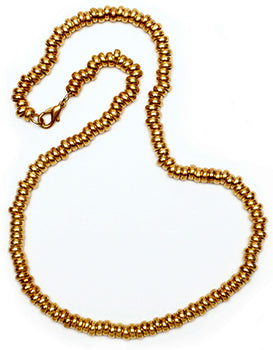 Annular Gold Bead Necklace