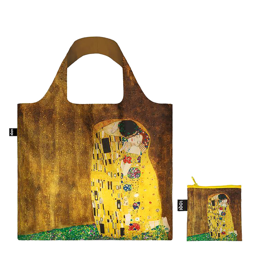 Gustav Klimt, The Kiss, Foldable Tote Bag
