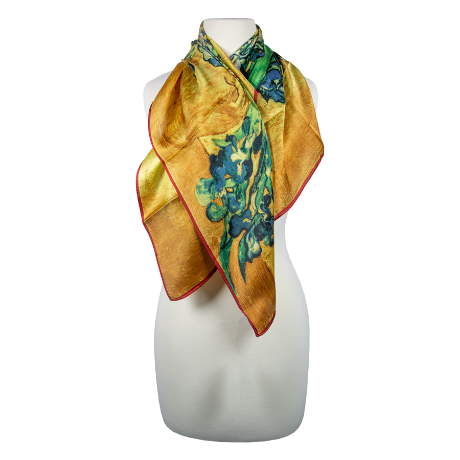 Van Gogh: Irises in a Vase, Silk Scarf