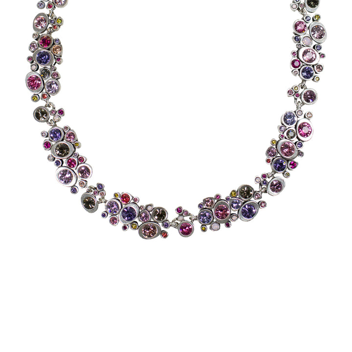 Pastel Crystal Cluster Choker Necklace