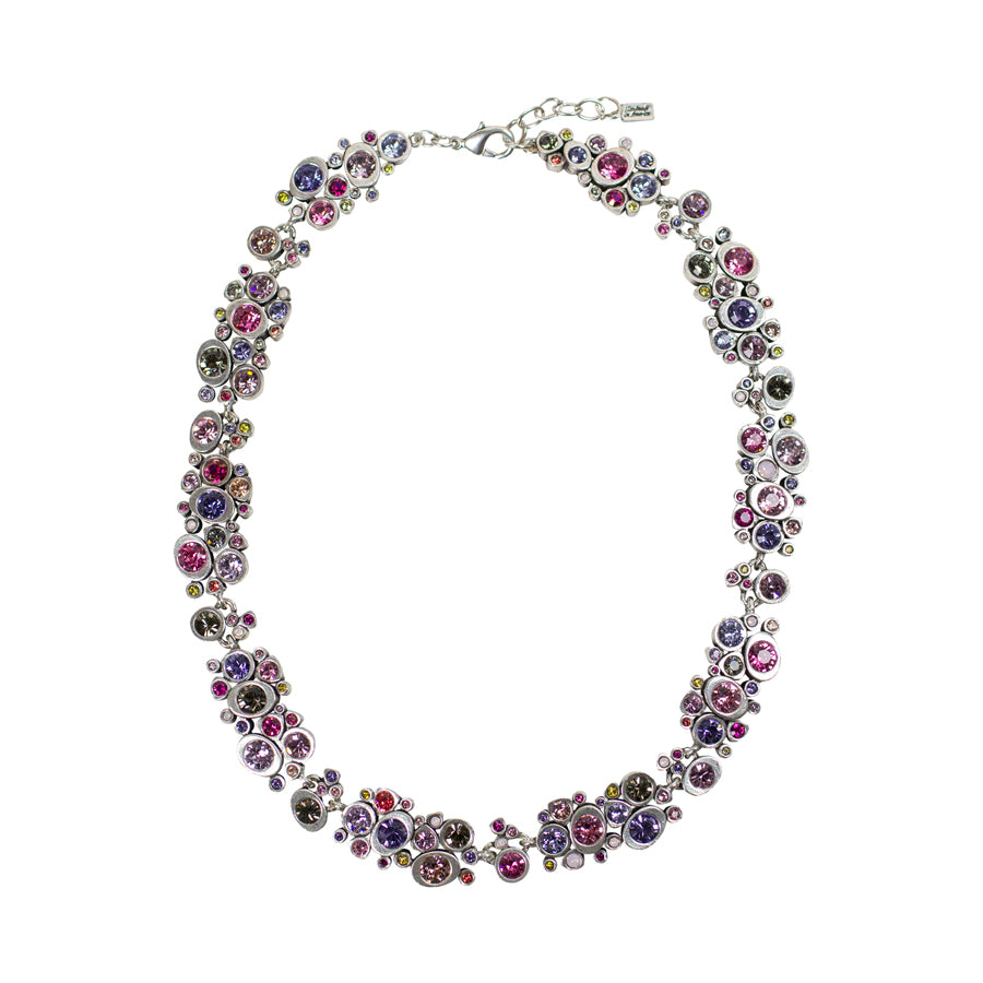 Pastel Crystal Cluster Choker Necklace