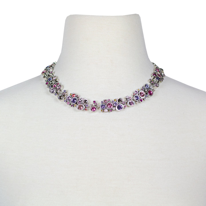 Pastel Crystal Cluster Choker Necklace