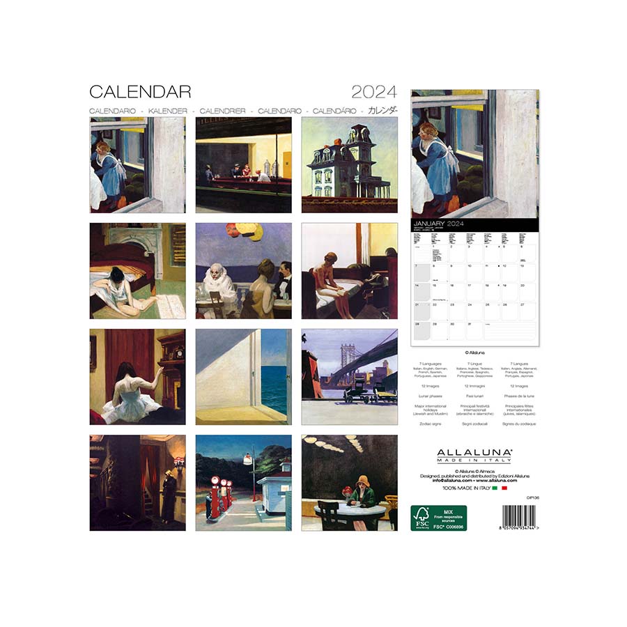 Edward Hopper 2024 Wall Calendar