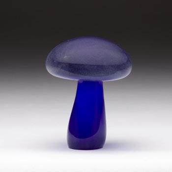 Blue Glow Mushroom Paperweight