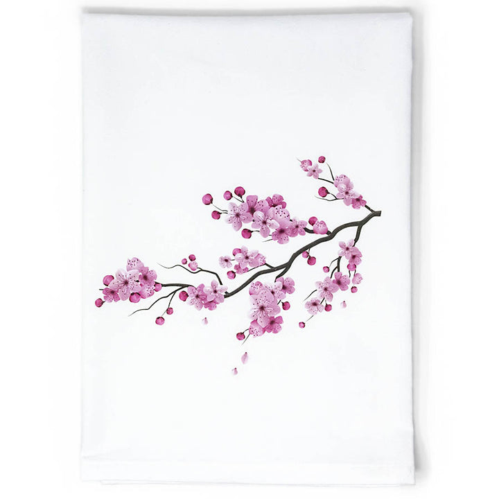 Cherry Blossom Branch Tea Towel
