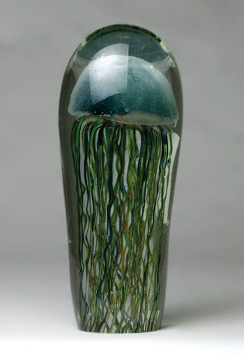 Green Jellyfish Paperweight