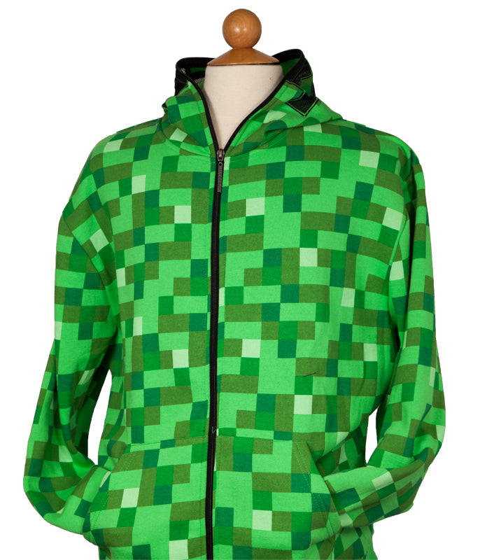 Young Men's Minecraft Creeper Zip Up