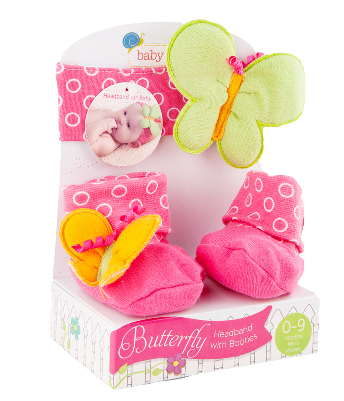 Butterfly Headband and Booties Set