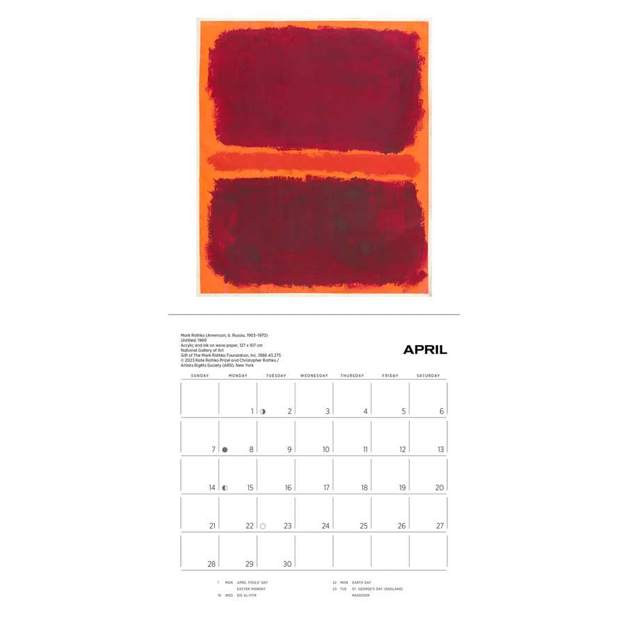 Rothko 2024 Mini Wall Calendar