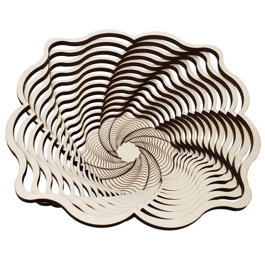 9'' Laser-cut Wood Bowl