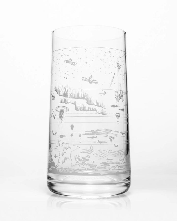 Above The Earth Drinking Glass Clear